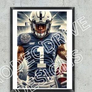 Penn State Poster 11x17 Penn State Nittany Lions Wall Art NCAA Poster